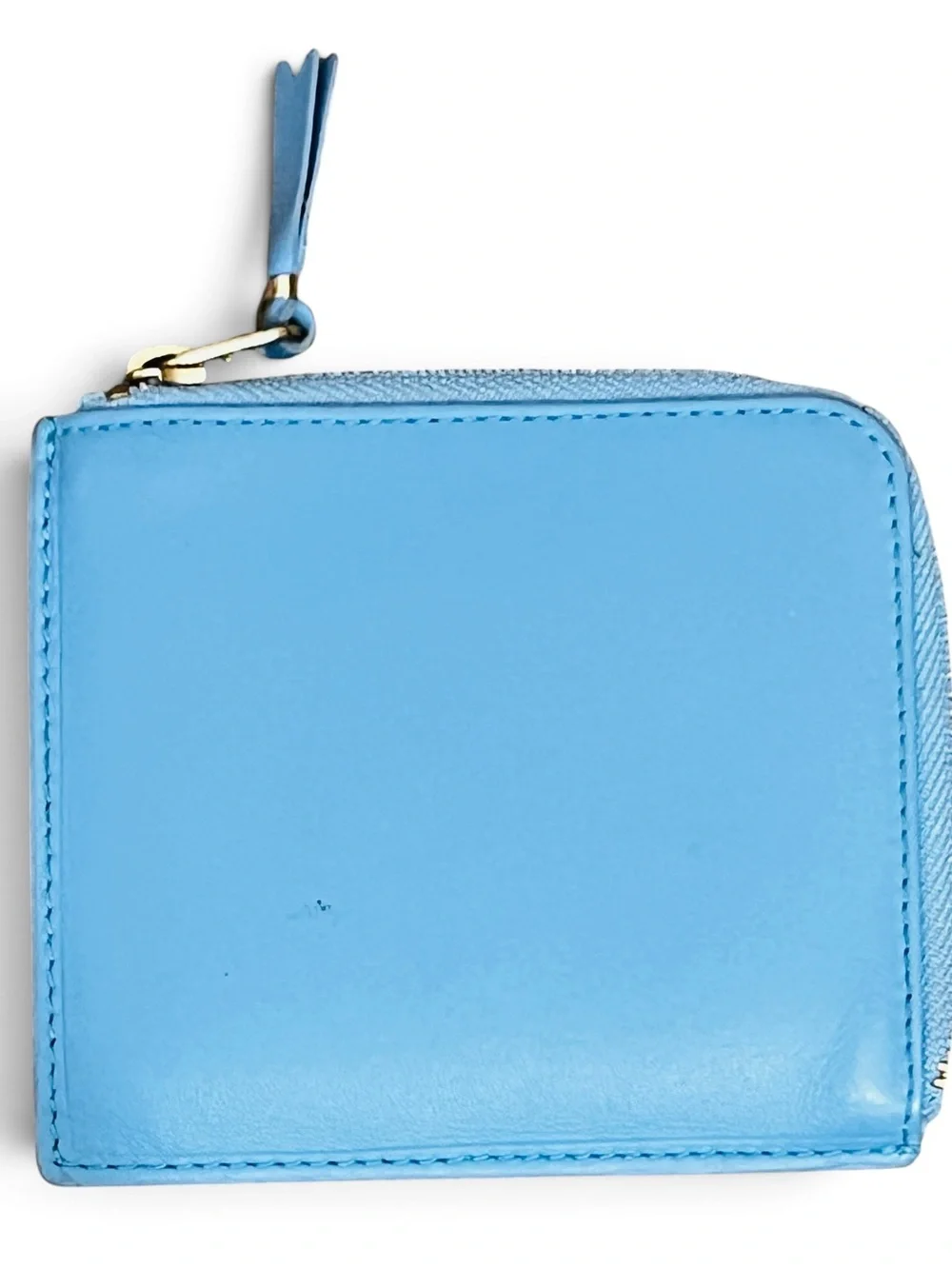 Comme des Garcons Light Blue and Red Change Purse Snake with Ruby Eyes